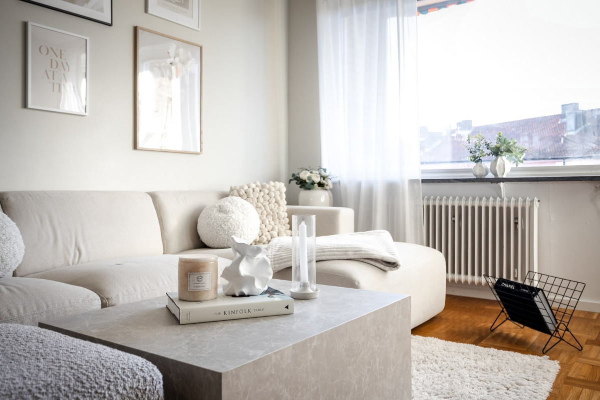 Detaljbild i vardagsrummet Malmögatan 3B