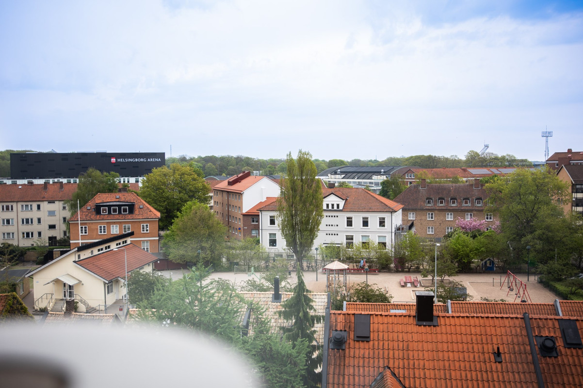 Utsikt från sovrum Rektorsgatan 16