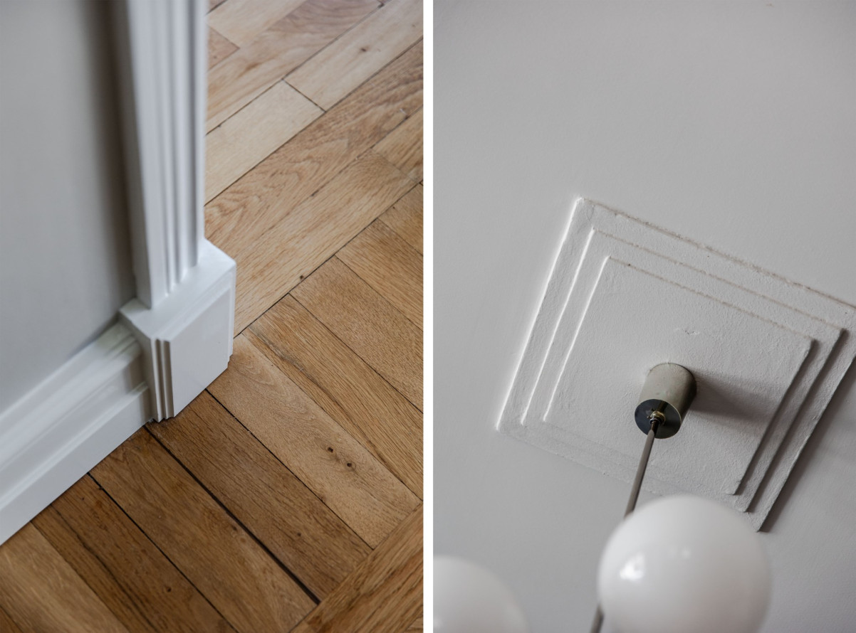 Originalgolv och takrosetter Pålsjögatan 8