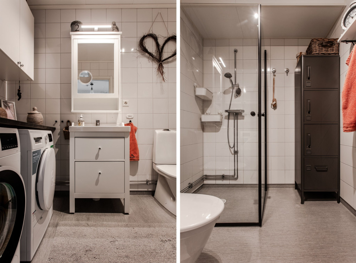 Badrummet har låtits få ny inredning Hylleblomsvägen 58