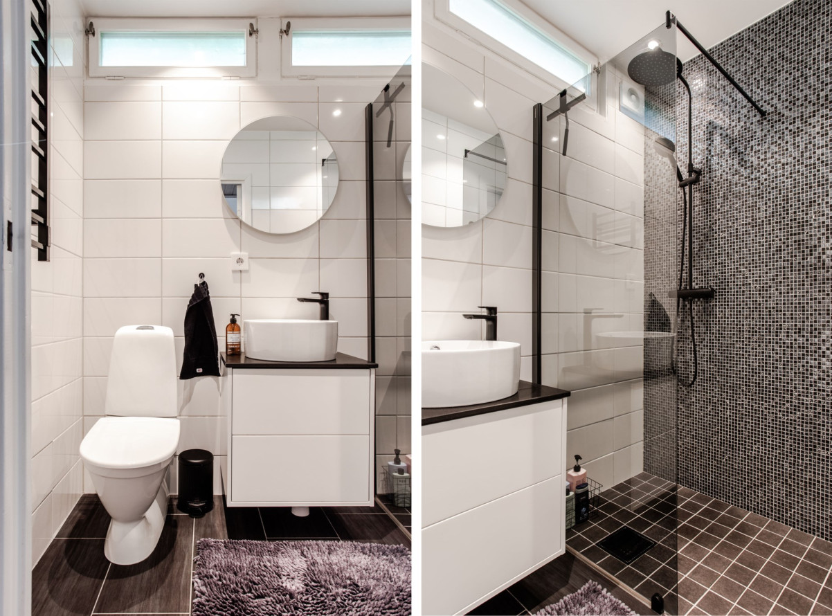 Andra av badrummen renoverades 2020 Vallmogatan 20