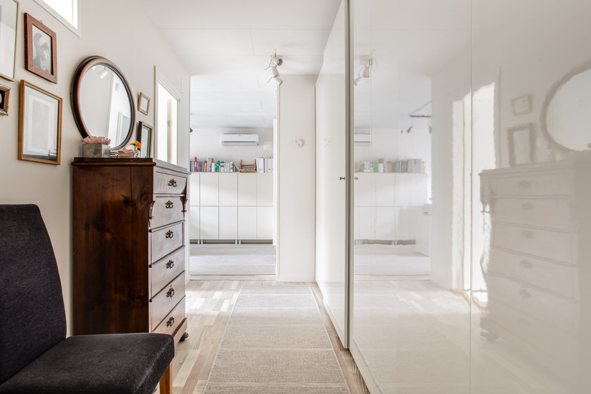 Korridor mot sovavdelningen Sandskäddevägen 12