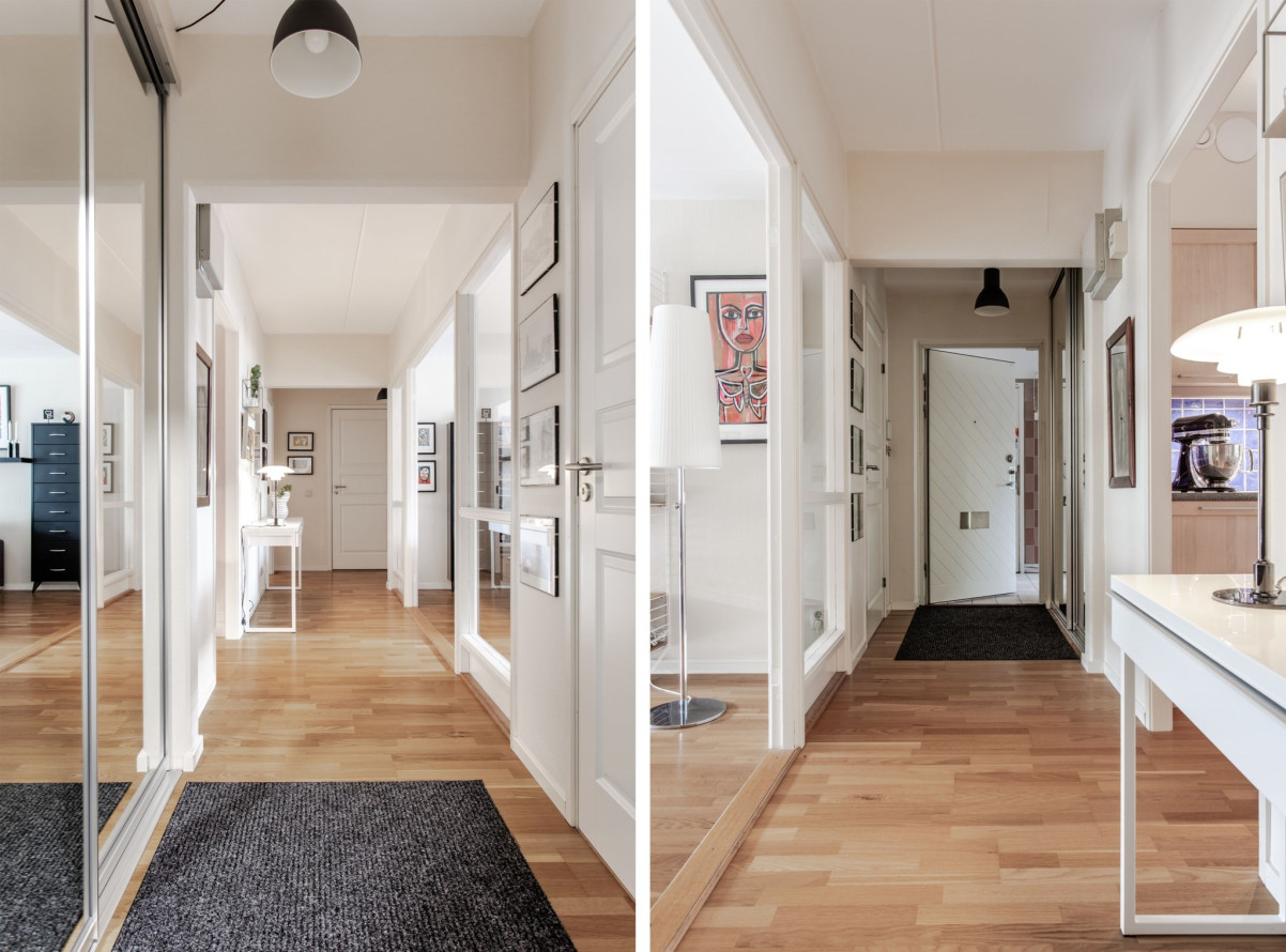 Välkomnade hall med garderob Välkomnade hall med garderob Bärnstensgatan 36A