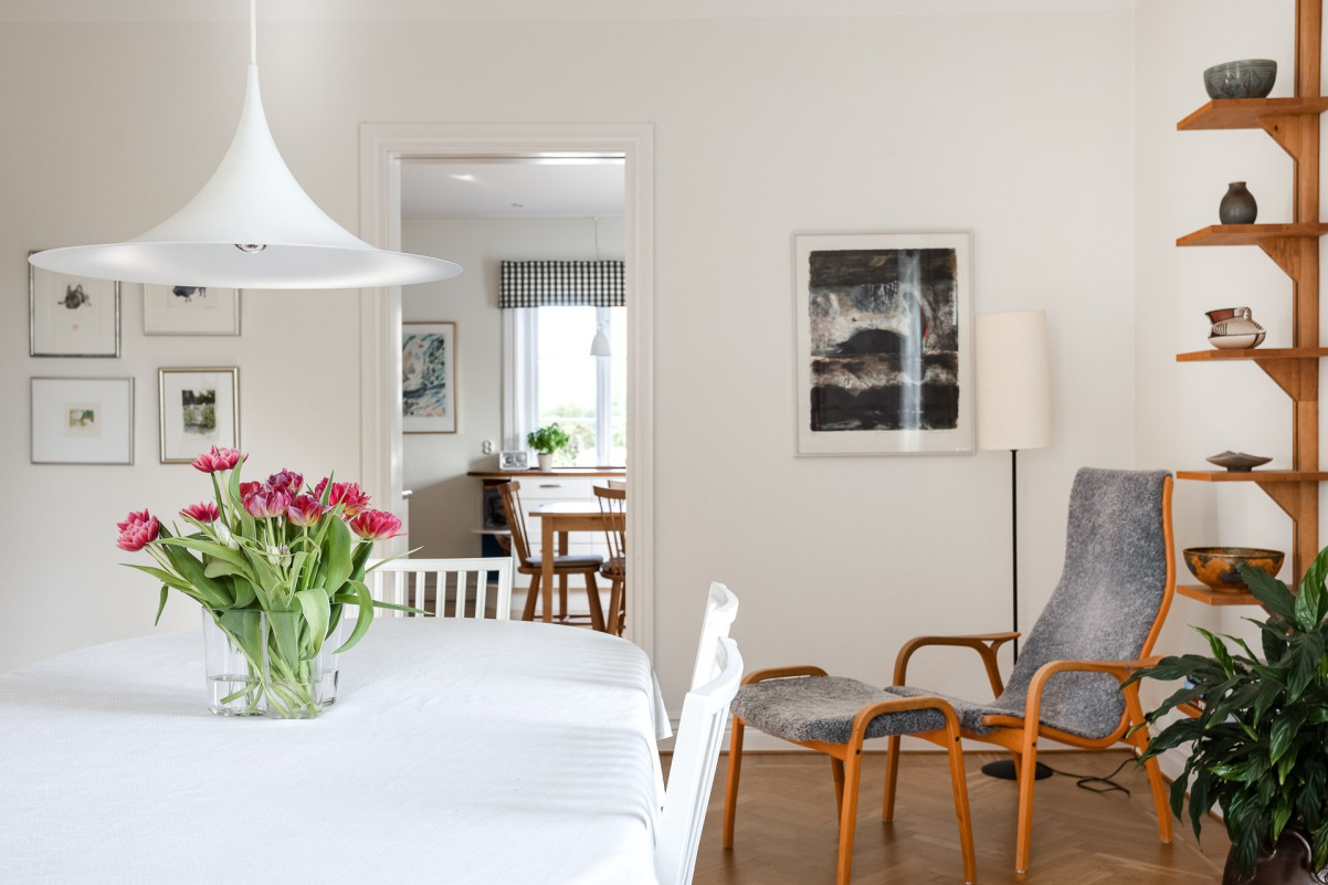 Vy från matsal mot köksdelen Värmlandsgatan 10