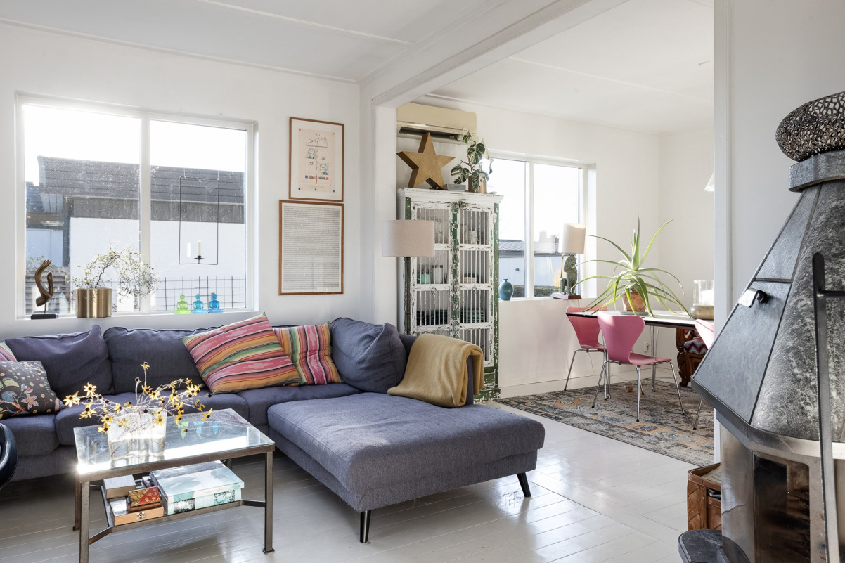 Vy mellan soff och matgrupps avdelning Vallmogatan 9