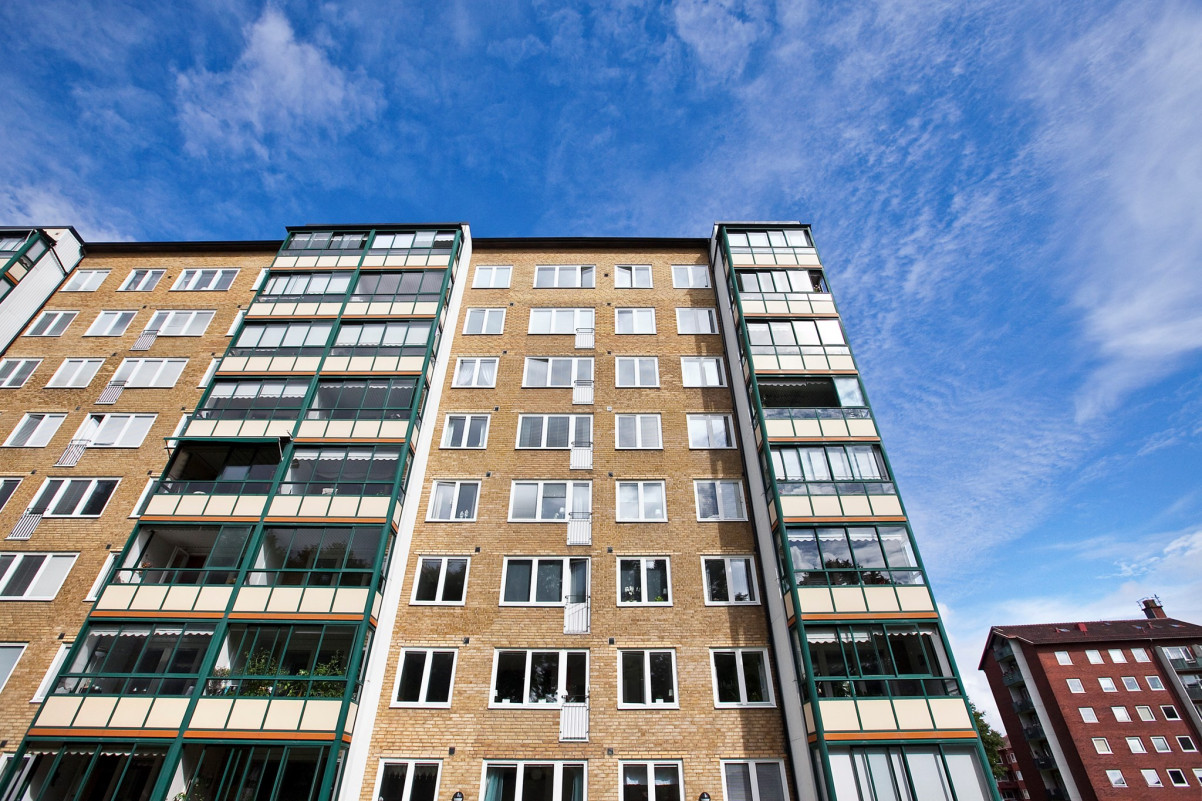 Balkongsidan Ryttmästaregatan 11A