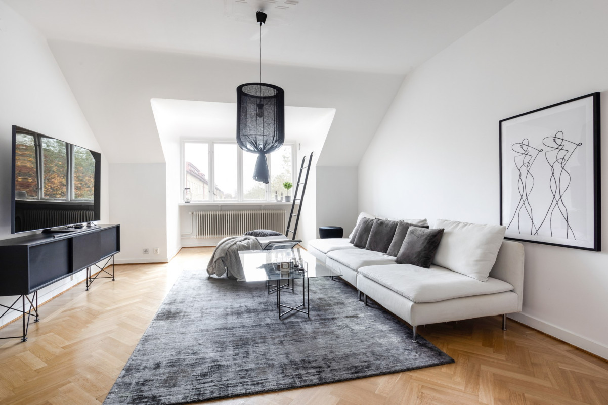 Ljust stort vardagsrum Lilla Möllevångsgatan 8
