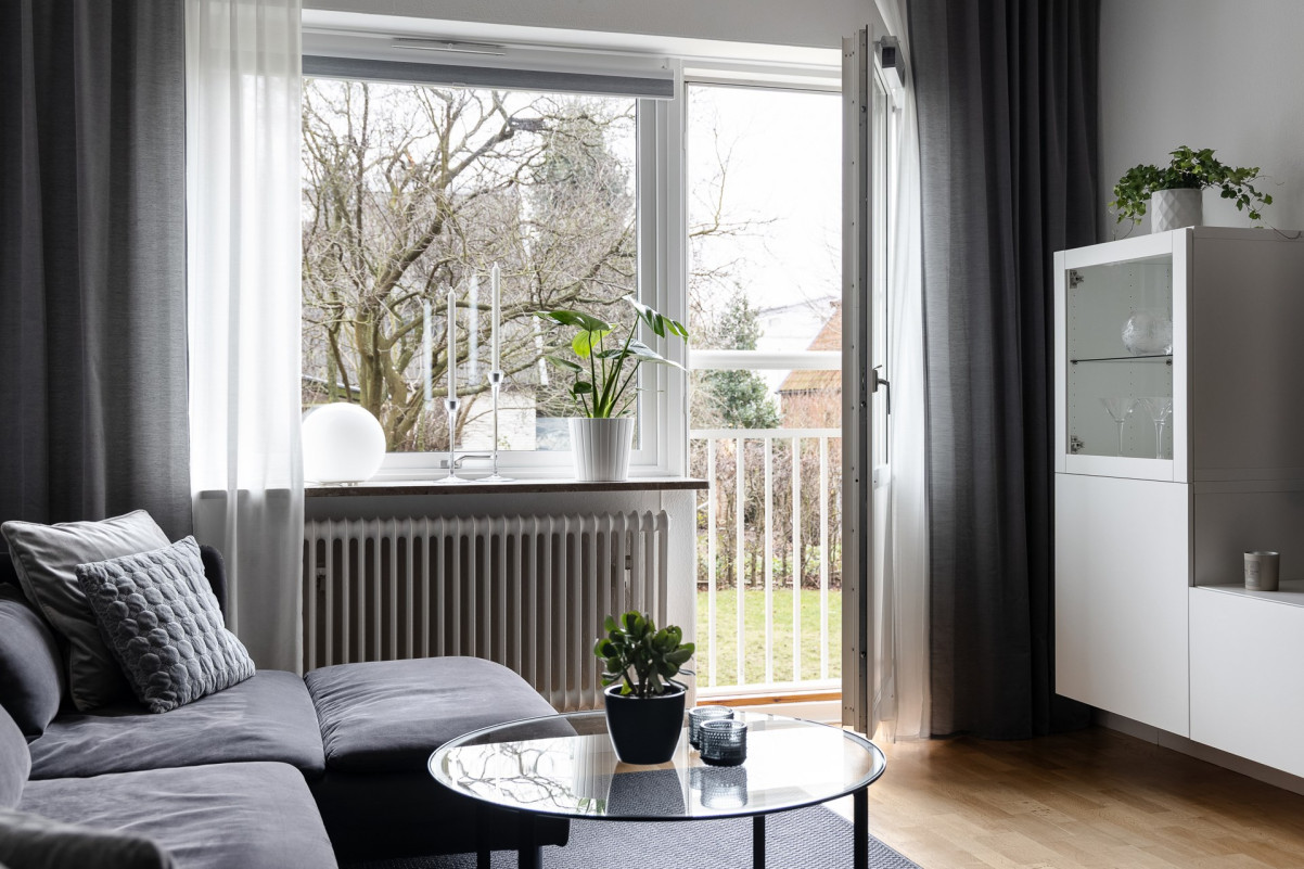 Fransk balkong mot den mysiga innergården Ystadsgatan 12C