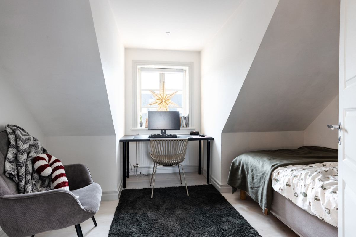 Sovrum 2 uppe - Detta rum är uppfört i efterhand Strandnäsvägen 14L