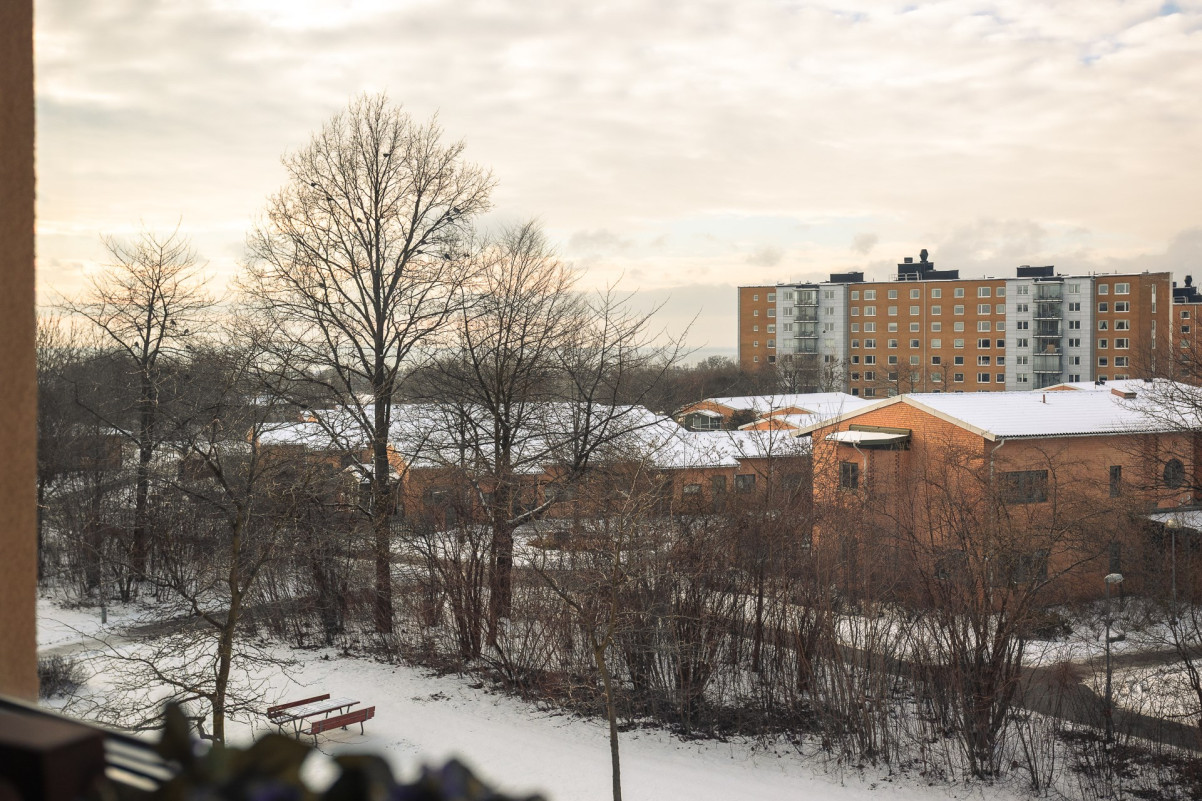 Utsikt från balkongen. Havsutsikt under höst/vinter Ättekullagatan 8