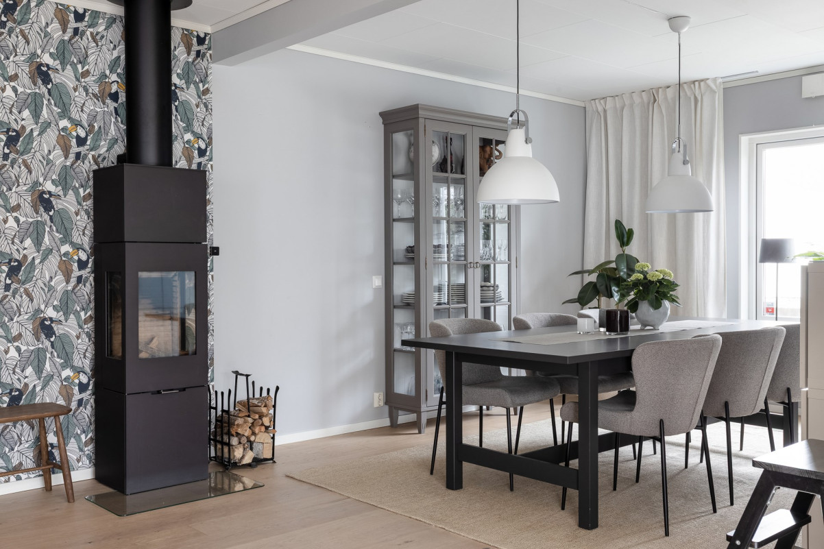 Kamin förhöjer mysfaktorn Landåvägen 25