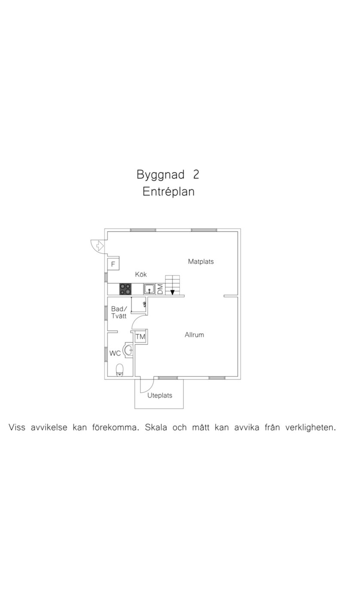 Mindre husets entréplan Farhultsvägen 154