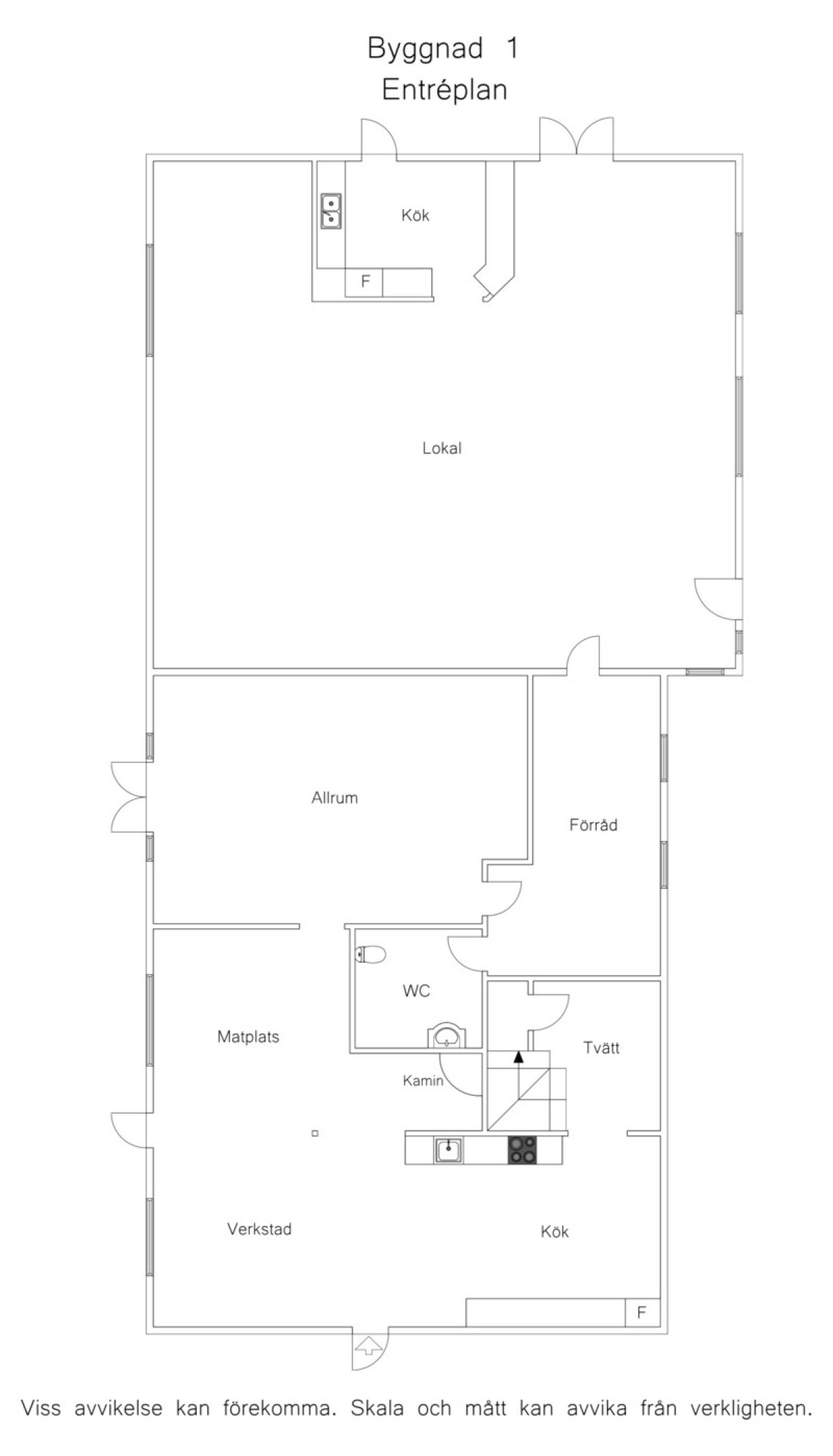 Stora husets entréplan Farhultsvägen 154