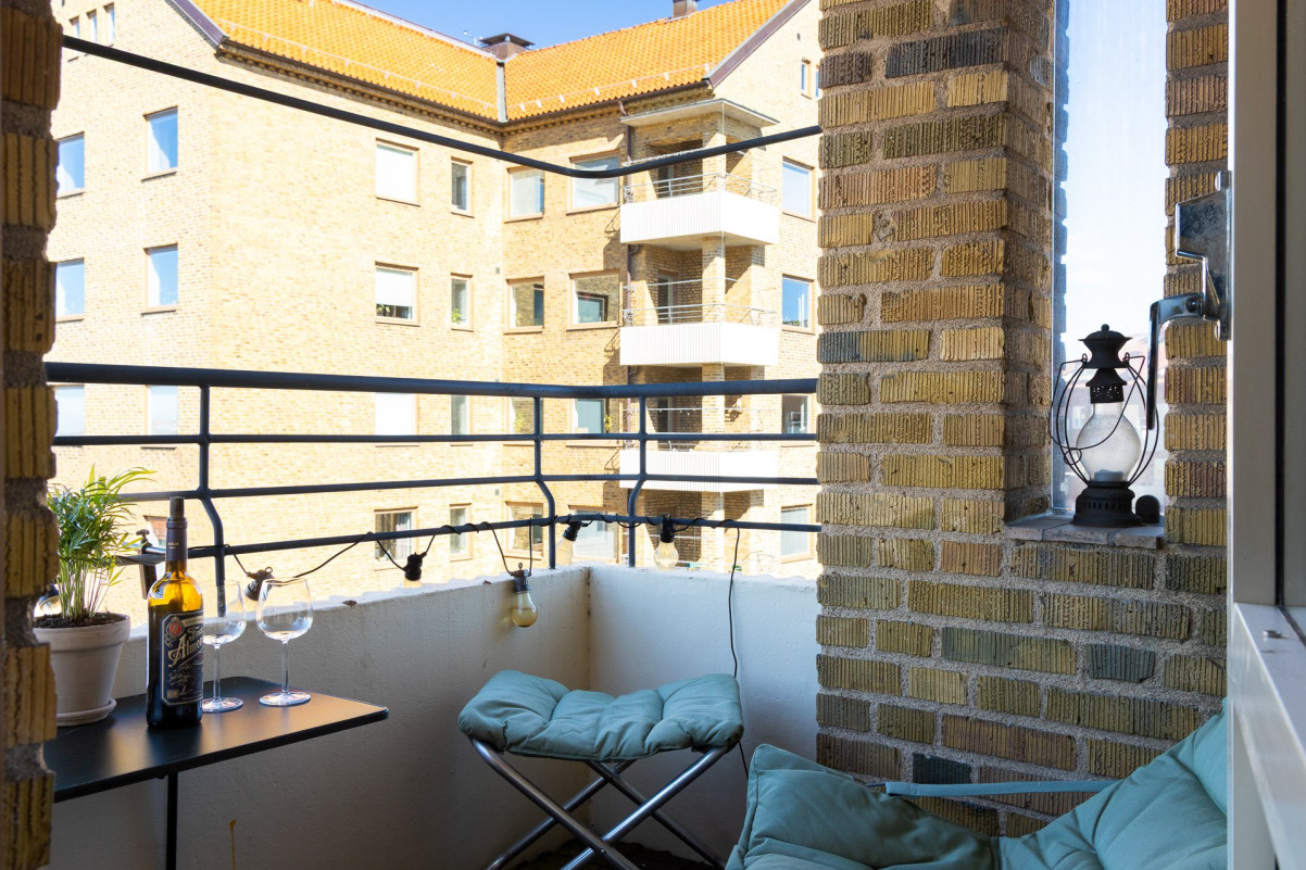 Mysig balkong Rektorsgatan 3