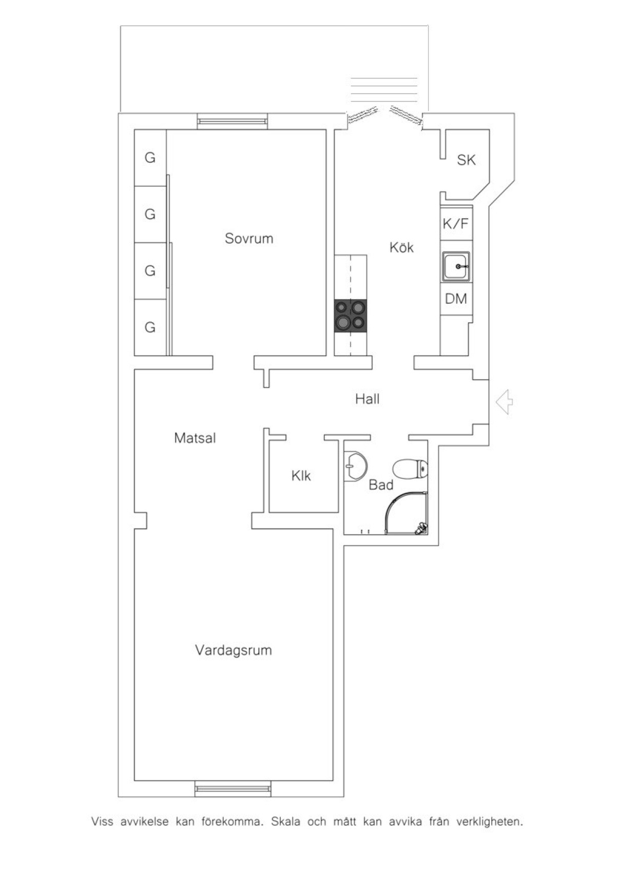 planritning med uteplats Brommagatan 17