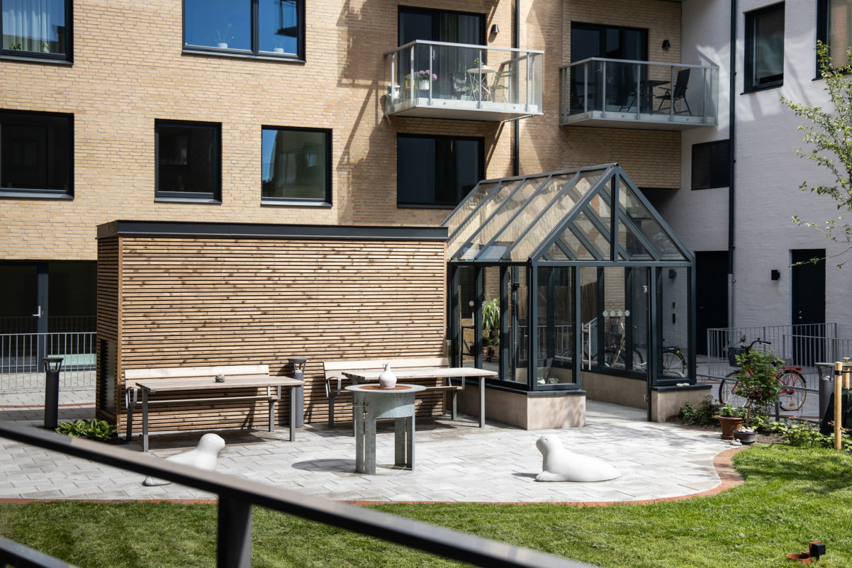 Välanlagd innergård Redaregatan 47