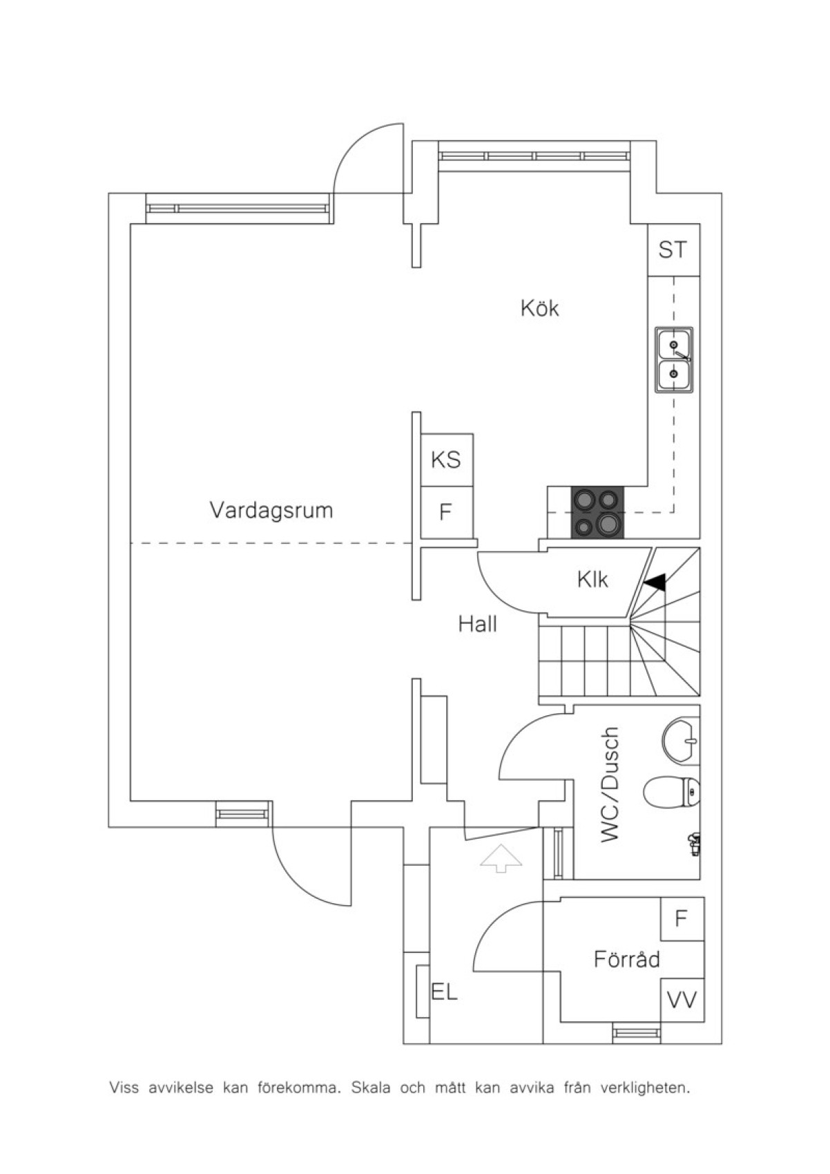 planritning entré plan Galoppvägen 48